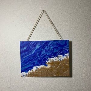 Beach Inspired Acrylic Pour Wall Art